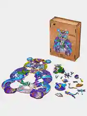 Деревянный фигурный пазл Active Puzzles "Небесная панда", 26 х 32 см, 226 деталей