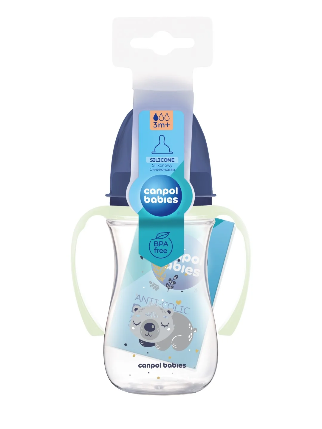 Голубой canpol Babies Sleepy Koala Бутылочка для кормления c широким горлом, 240 мл