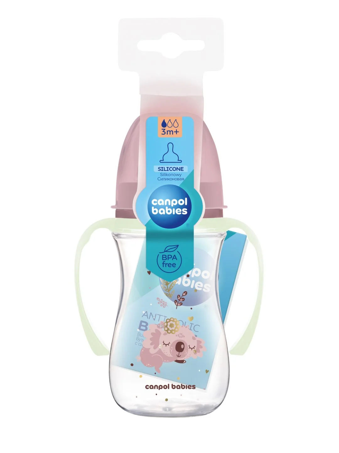 Голубой canpol Babies Sleepy Koala Бутылочка для кормления c широким горлом, 240 мл