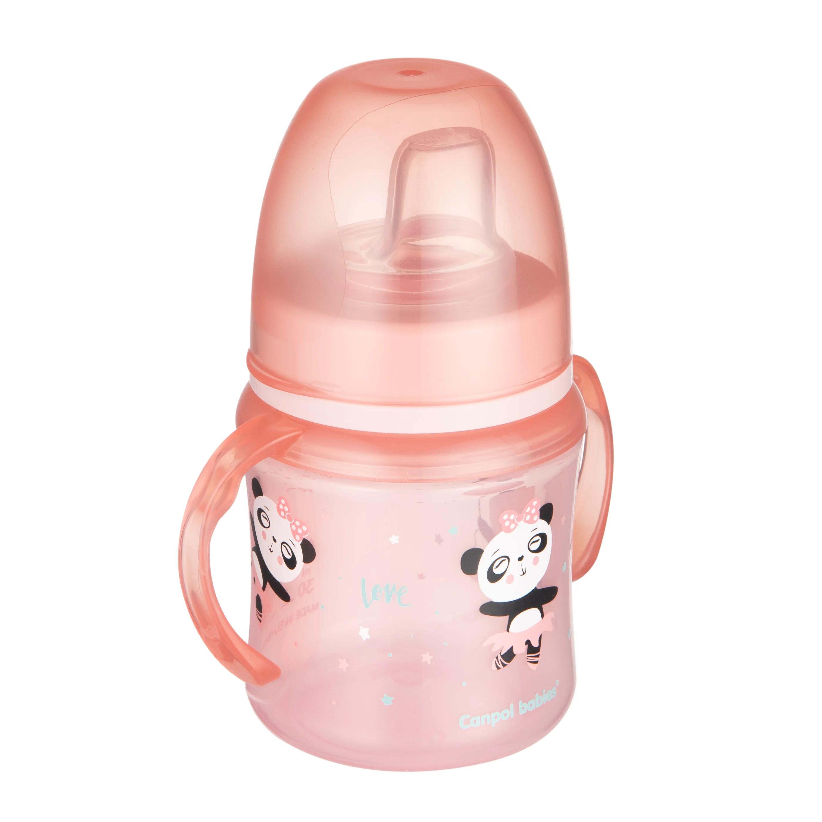 Розовый canpol Babies Exotic Animals Поильник с носиком обучающий 120 мл, 6+ месяцев