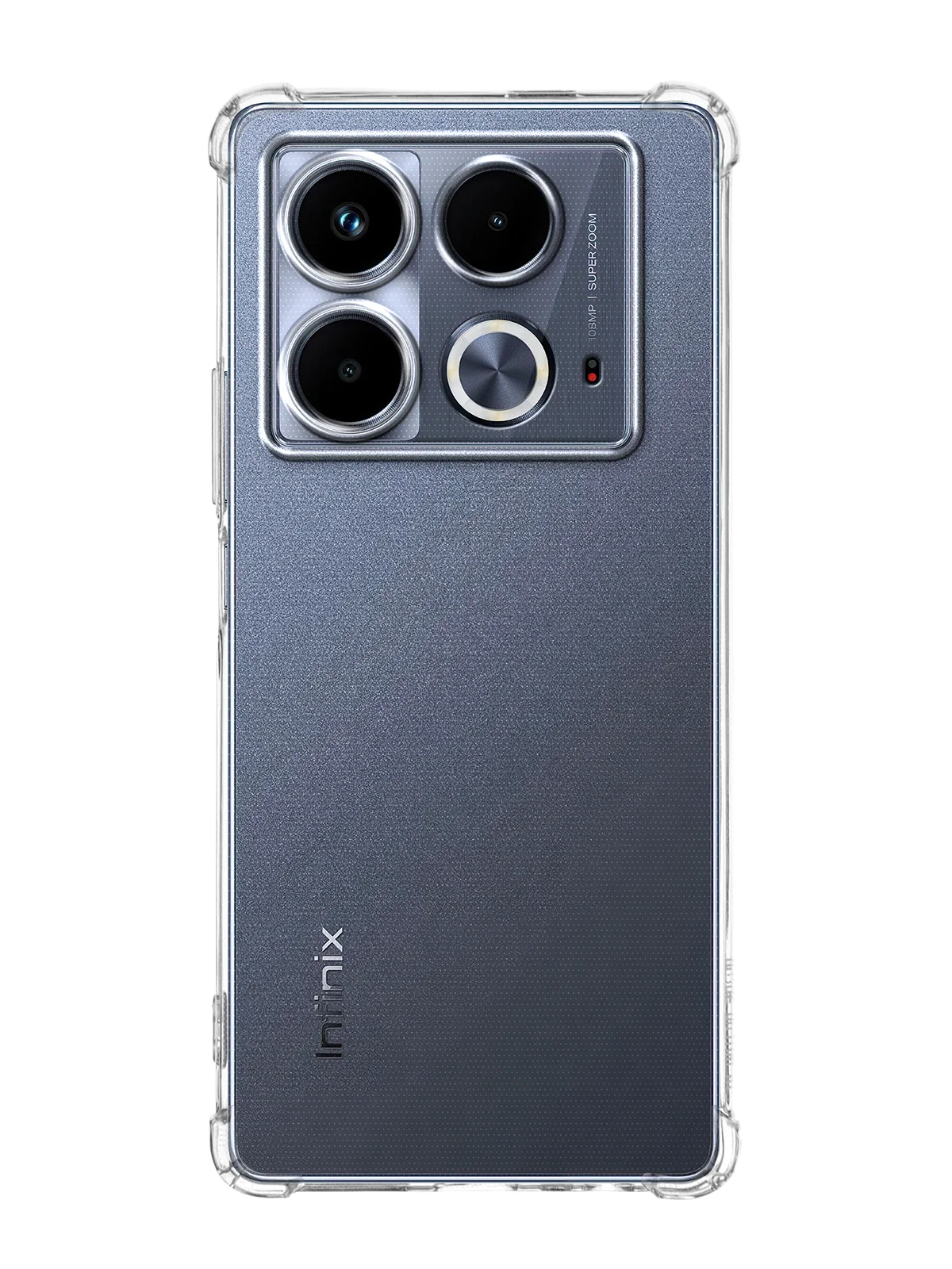 Прозрачный чехол для Infinix Note 40 / 40 Pro противоударный BROSCORP с защитой камер, усиленные углы