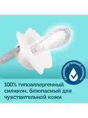 Голубой canpol babies Pure Love Пустышка силиконовая симметричная 18+ месяцев, 2 штуки