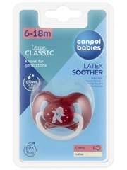 CANPOL babies Space Пустышка круглая латексная 6-18 месяцев