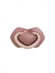 Розовый canpol babies Pure Love Пустышка силиконовая симметричная 0-6 месяцев, 2 штуки