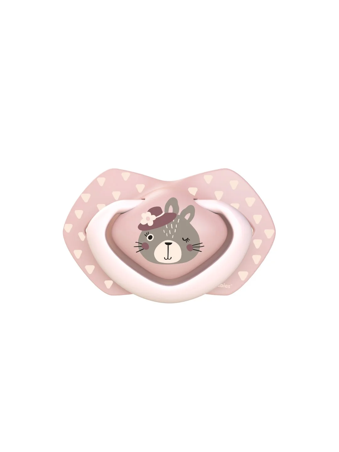 Розовый canpol Babies Bonjour Paris Пустышка силиконовая симметричная 18+ месяцев, 2 штуки