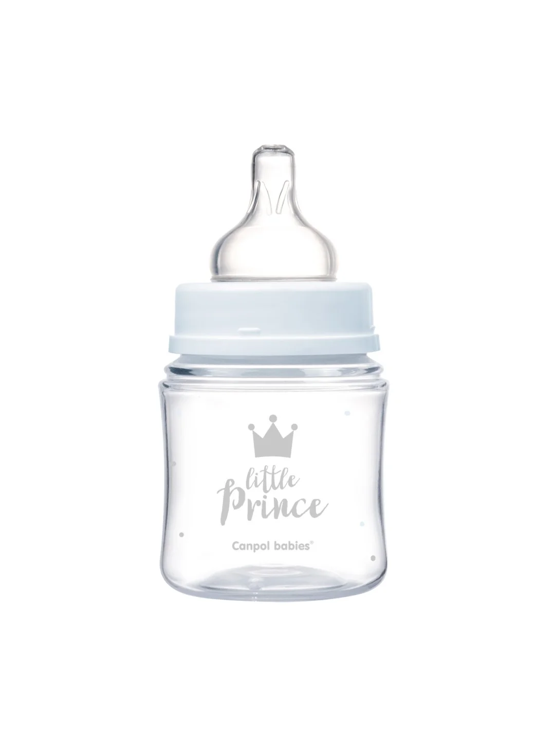 Голубой canpol Babies Royal Baby Бутылочка для кормления c широким горлом, 120 мл