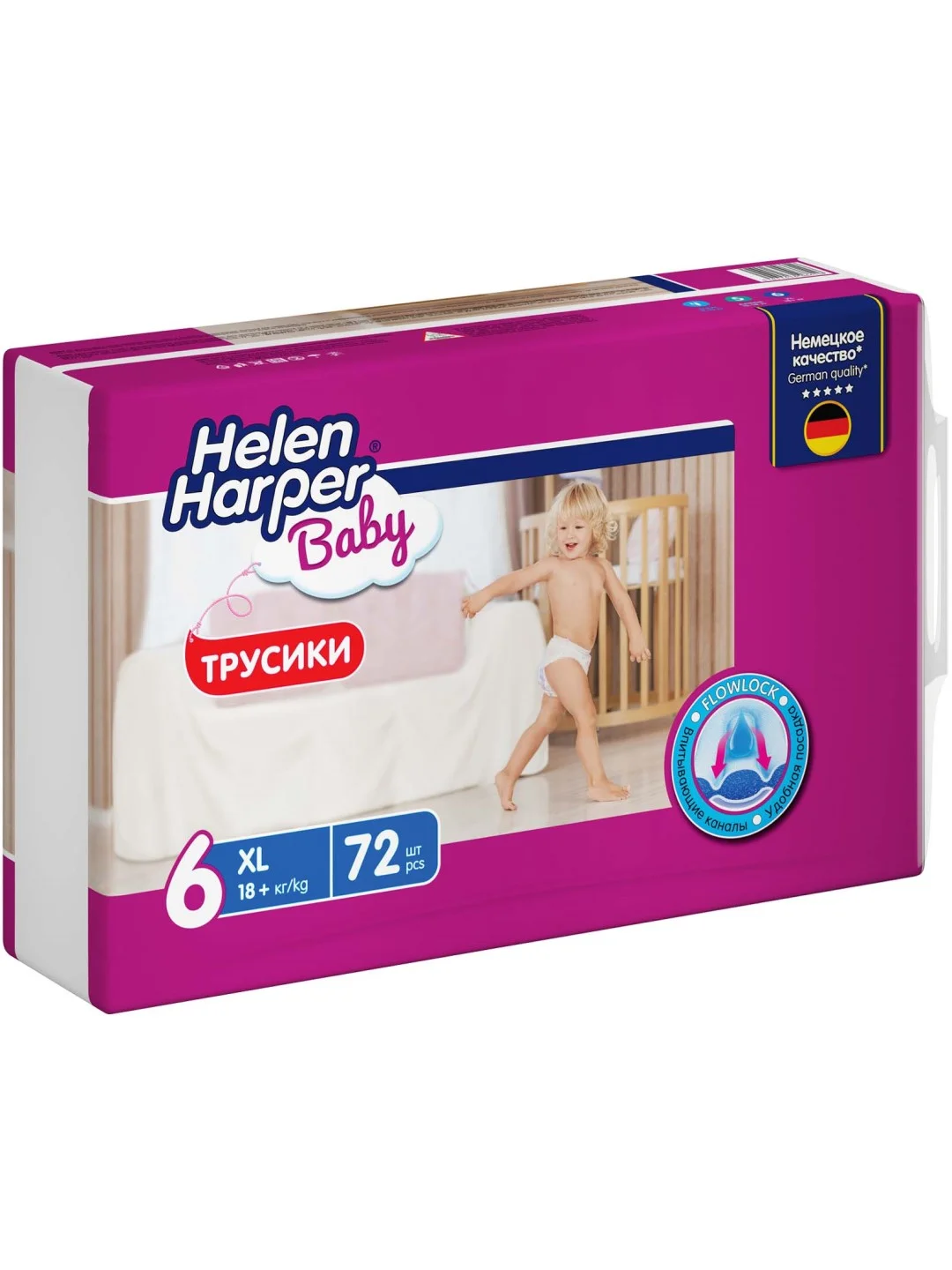 HELEN HARPER BABY Детские трусики-подгузники размер 6 (XL) 18+ кг, 72 шт