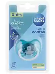 Бирюзовый canpol babies Space Пустышка круглая латексная 0-6 месяцев