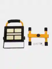 Черный прожектор светодиодный 4 режима, солнечная панель Powerbank, USB + TYPE-C