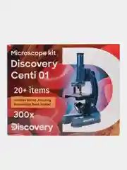 Микроскоп Levenhuk Discovery Centi 01 с книгой, для детей с 5 лет, увеличение до 300 крат