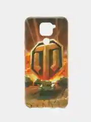 Коричневый чехол Xiaomi Redmi Note 9 / Redmi 10X силиконовый с принтом