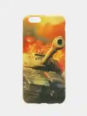 Оранжевый чехол Apple iPhone 6 / 6s силиконовый с принтом