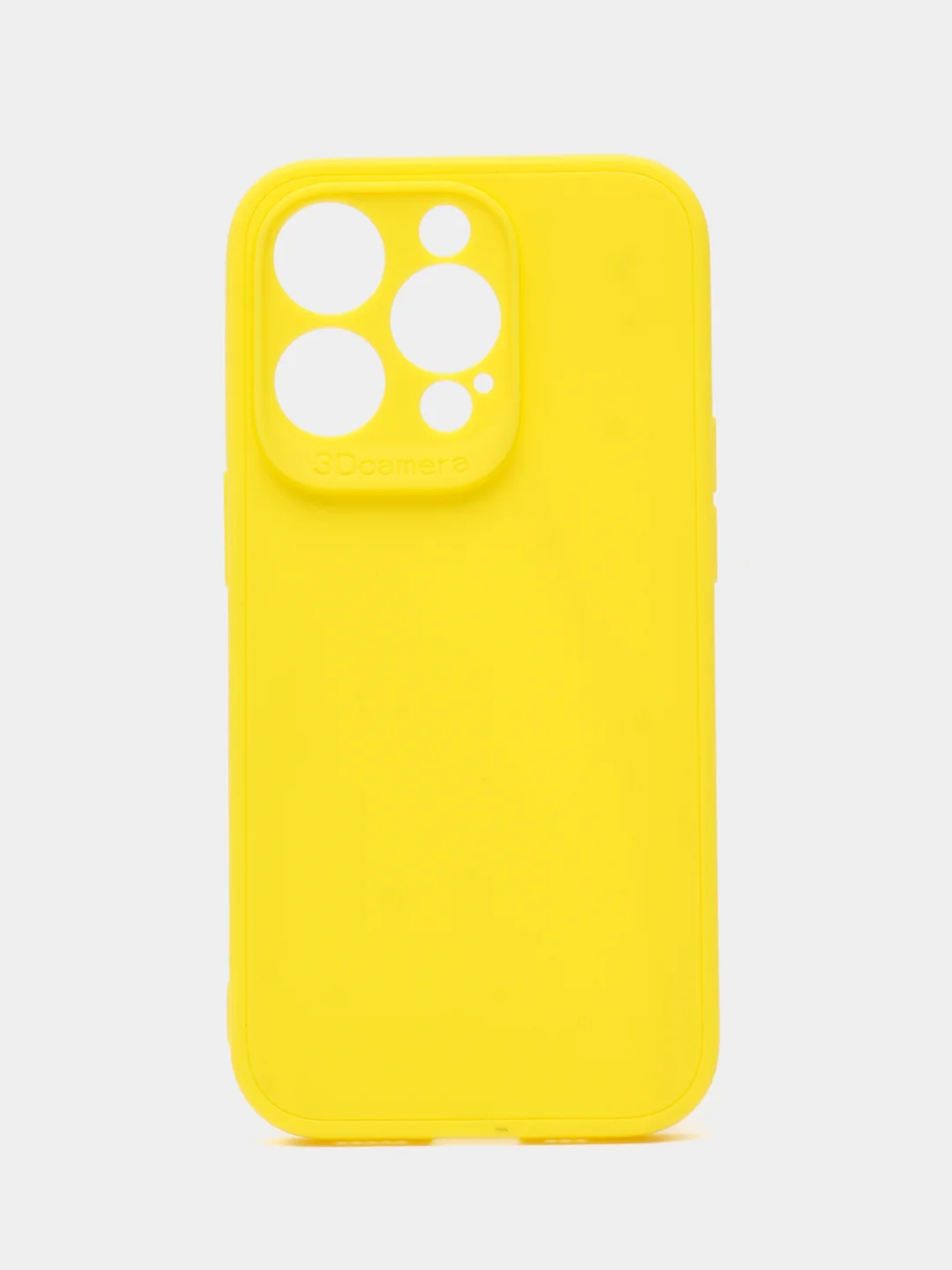 Желтый чехол для iPhone 14 Pro / Айфон 14 Про, силиконовый, цветной, матовый