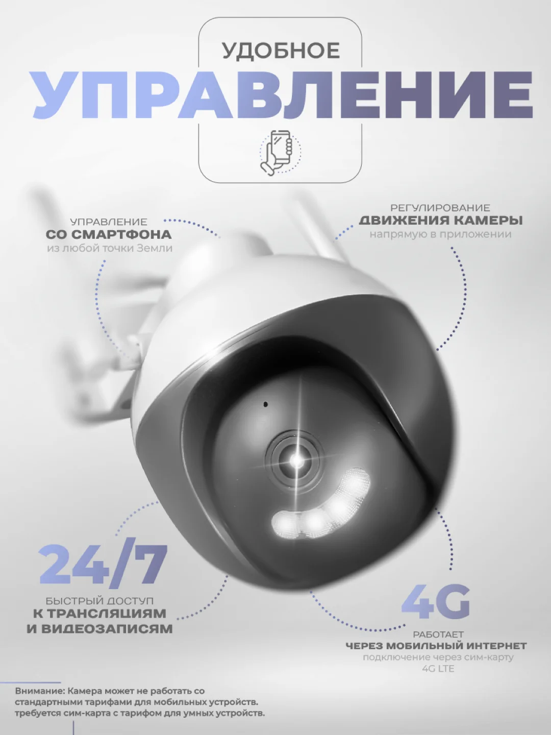 4G камера видеонаблюдения 2Мп Ps-Link PS-GBF20 поворотная