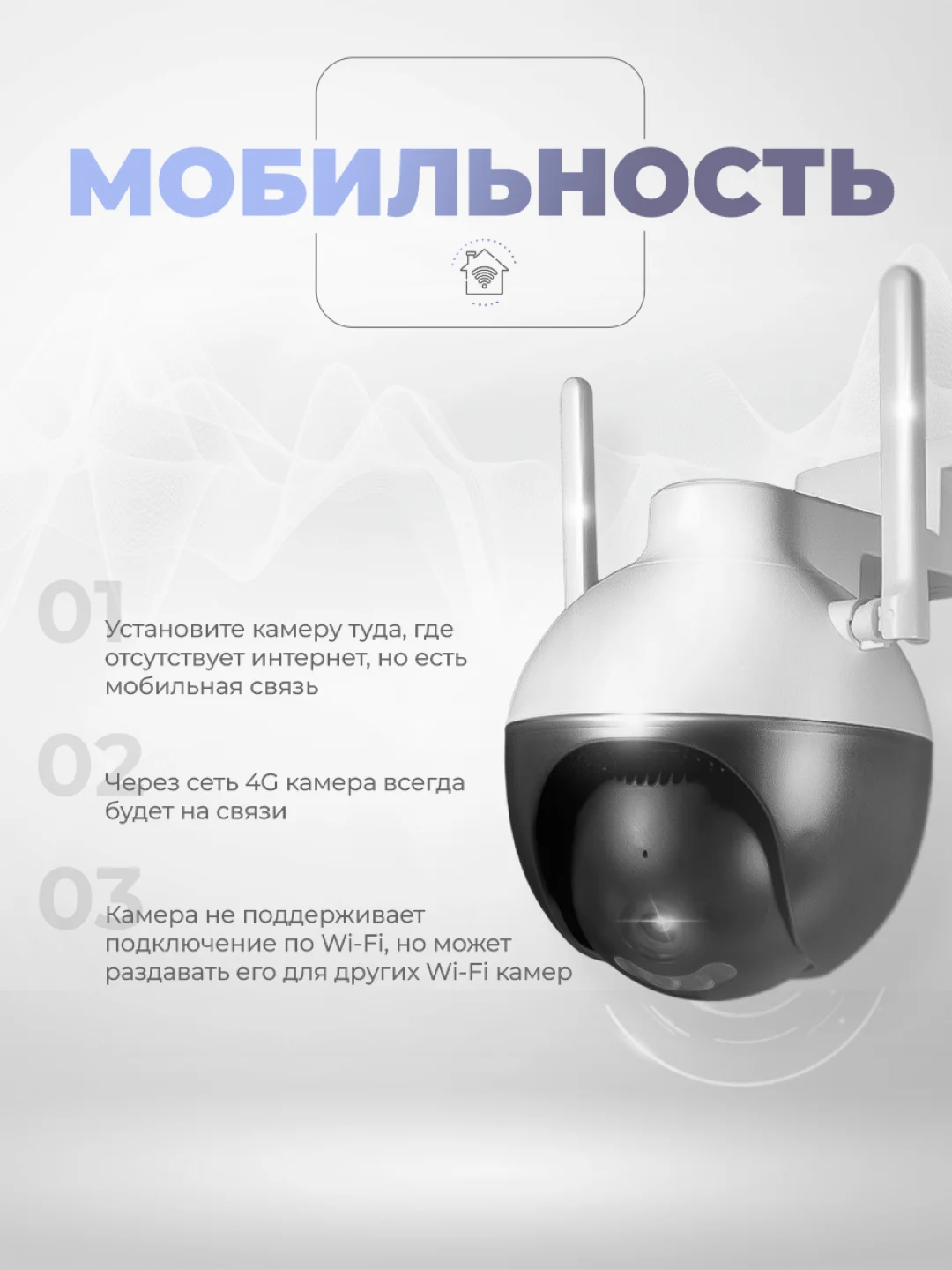 4G камера видеонаблюдения 2Мп Ps-Link PS-GBF20 поворотная
