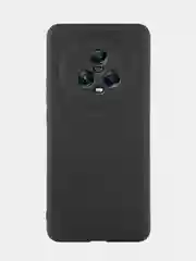 Черный чехол для Honor Magic 5 силиконовый BROSCORP матовый, тонкий, бортик-защита вокруг камер