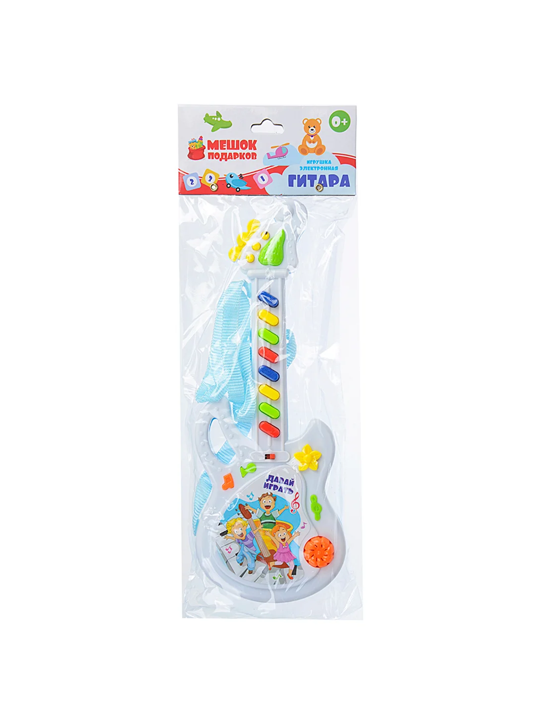 Игрушка электронная гитара, детская игрушка, звук, 2хАА, 10х25х3 см