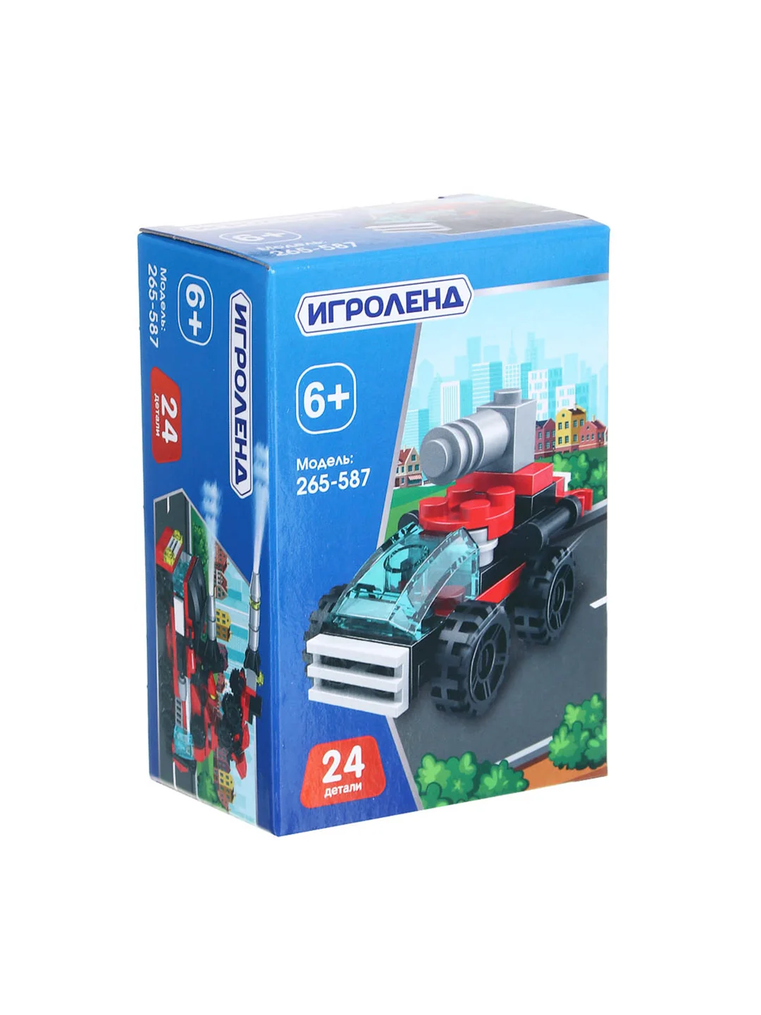 Конструктор пожарная помощь 25 деталей, 10х7х3 см, 8 дизайнов