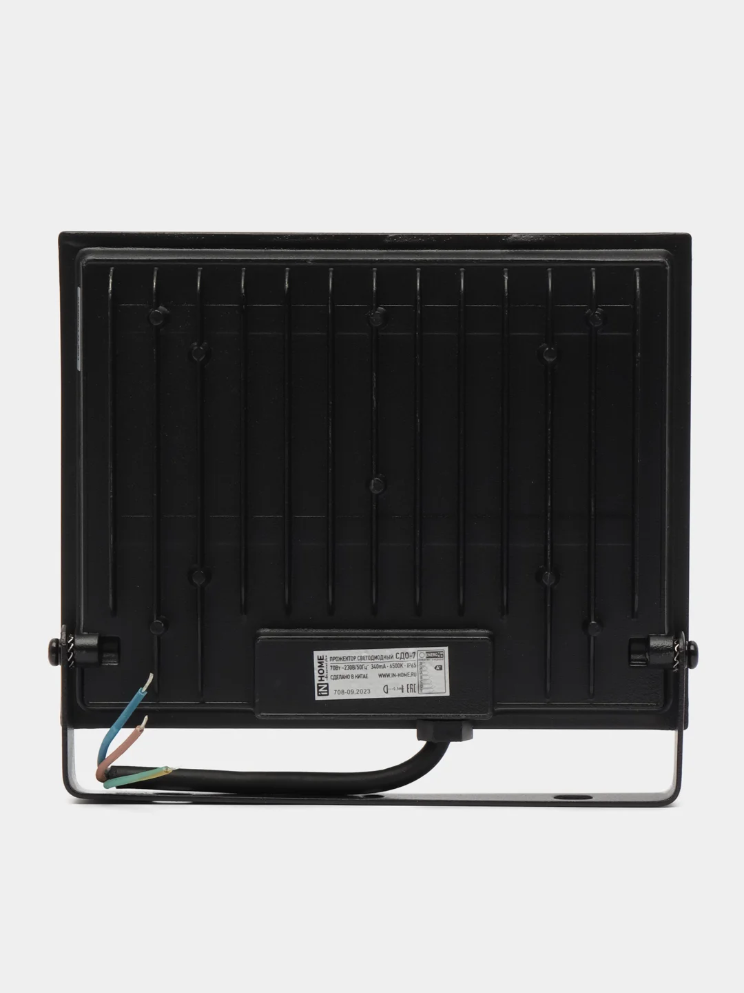 Прожектор светодиодный СДО-7 70Вт 230В 6500К IP65 черн. IN HOME