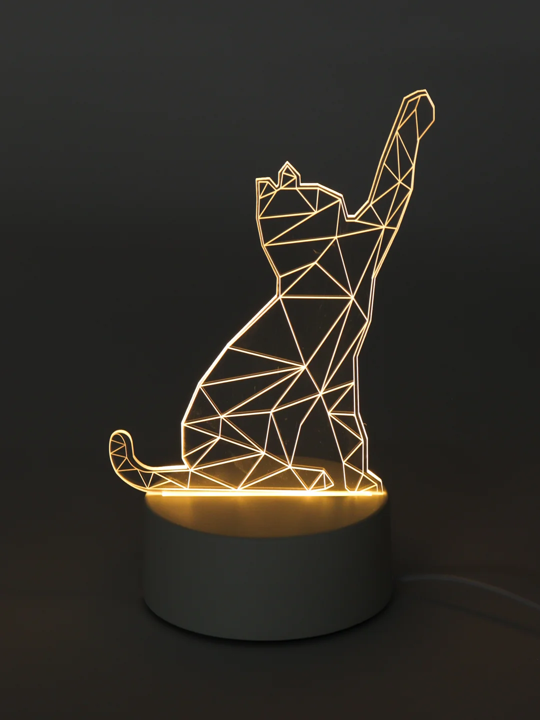 Молочный 3d Светильник, ночник, LED, USB, подарок на 8 марта