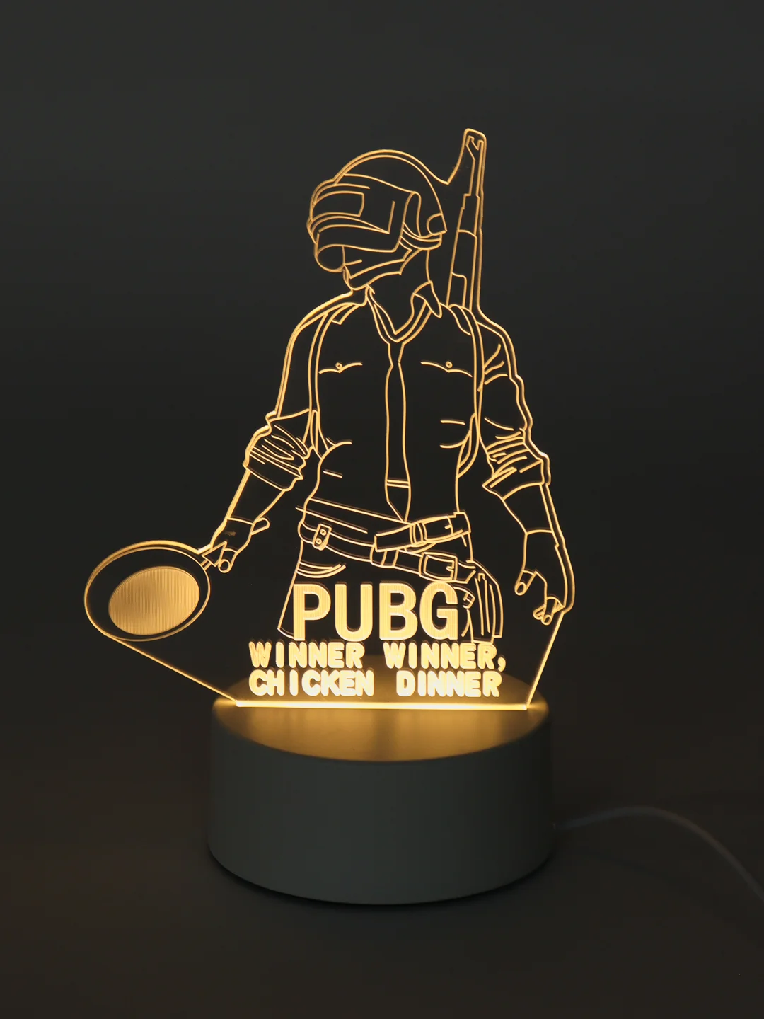 Оранжевый 3d Светильник, ночник, LED, USB, подарок на 8 марта
