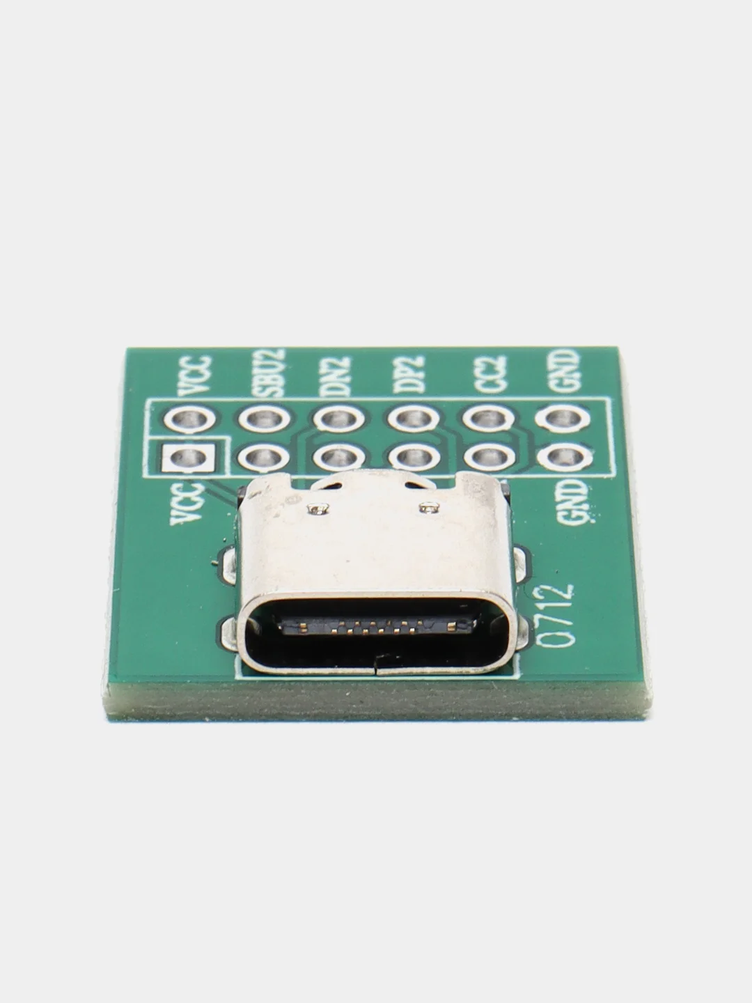 Зеленый распаянный разъем Type-C