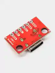 Красный распаянный разъем Type-C