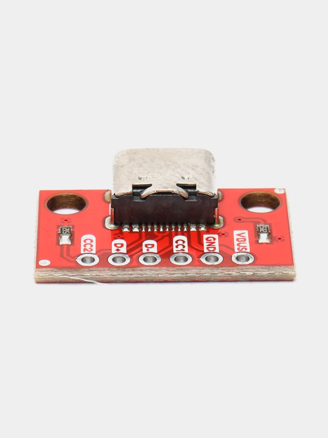Красный распаянный разъем Type-C