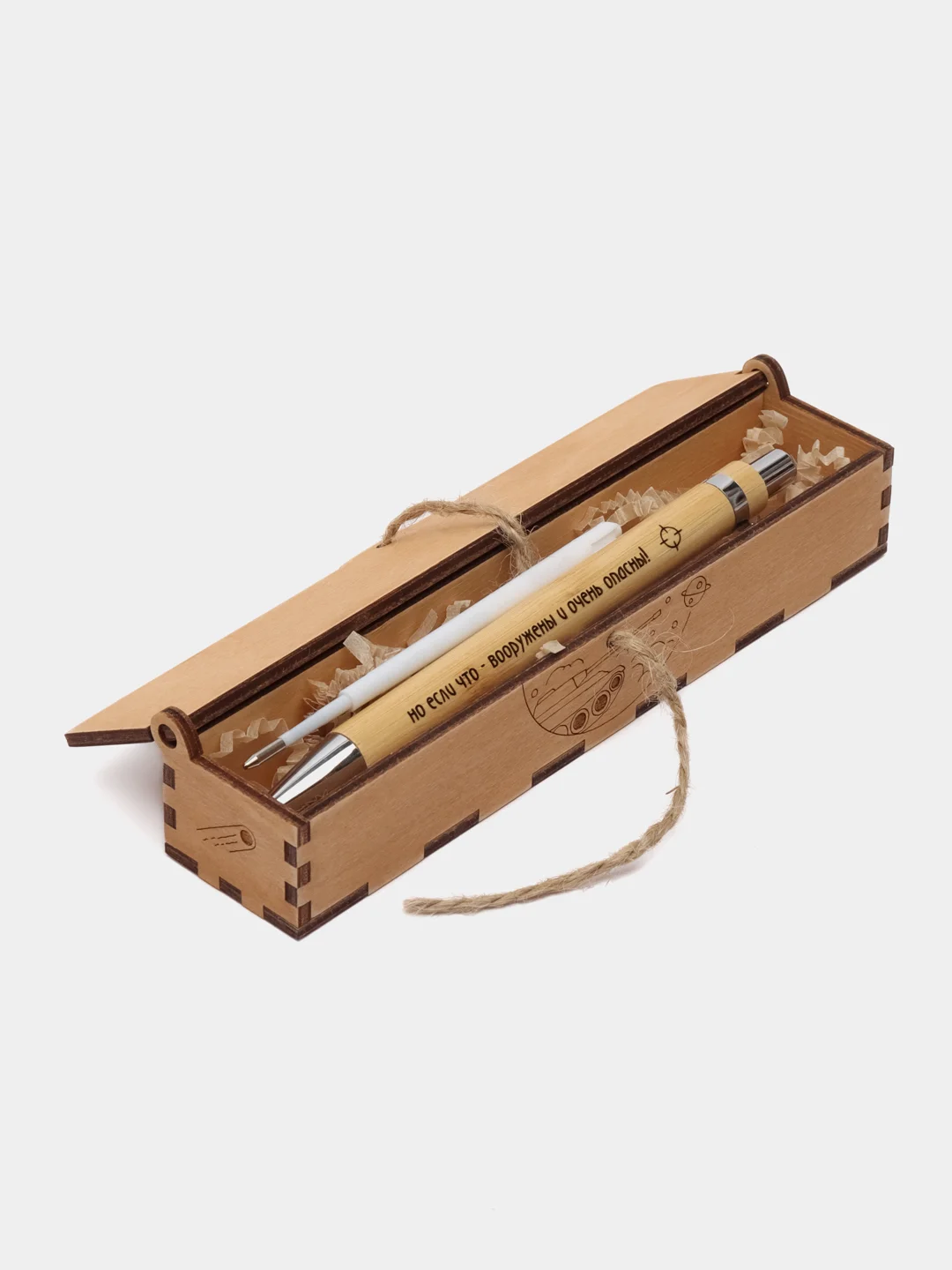 Набор подарочный WoodenKing. Блокнот с ручкой "МЫ ЗА МИР!", записная книжка в линейку А5