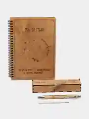 Набор подарочный WoodenKing. Блокнот с ручкой "МЫ ЗА МИР!", записная книжка в линейку А5