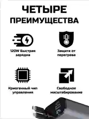 Черный автомобильное зарядное устройство USB Type-C / Зарядка в прикуриватель для телефона