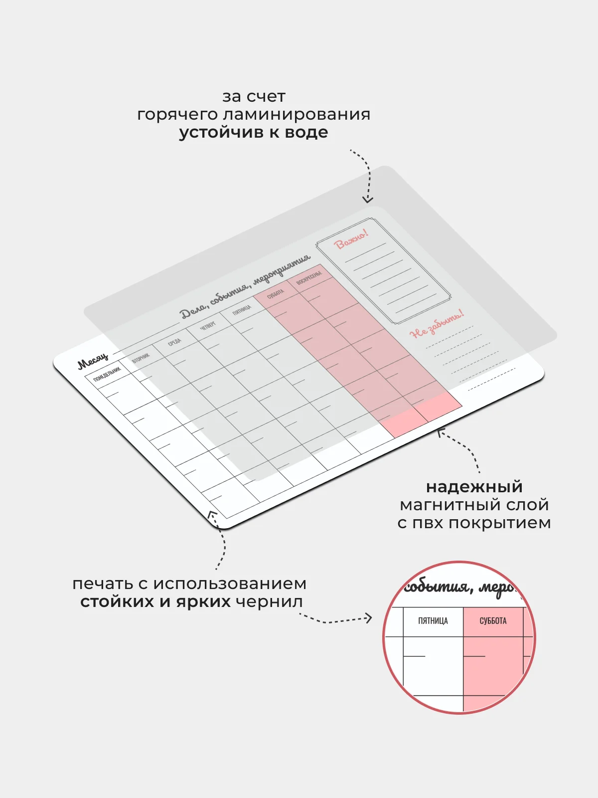 Нежный планер магнитный "Зефир" с маркером на водной основе и магните на холодильник