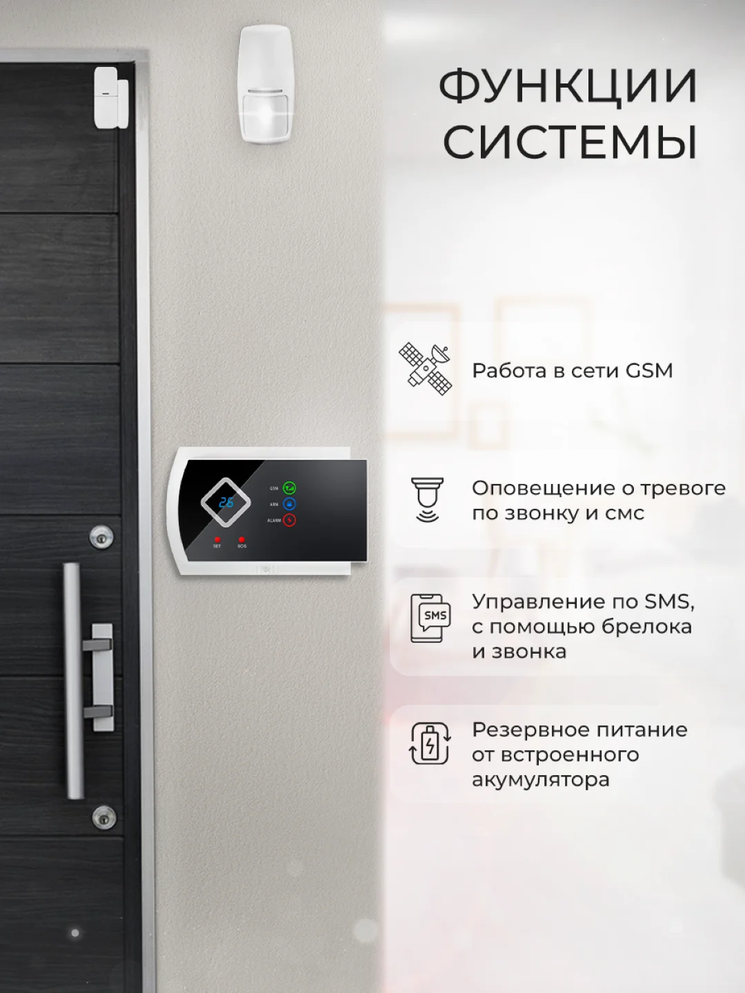 Беспроводная охранная GSM сигнализация Ps-Link СтражСтандарт для дома квартиры дачи гаража