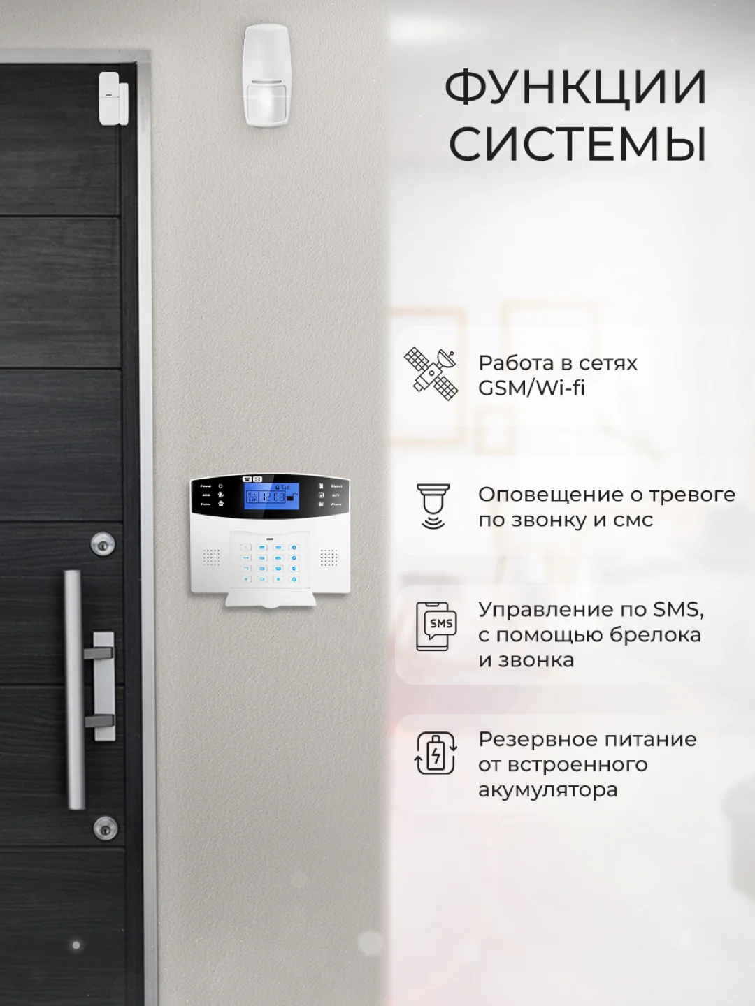 Беспроводная охранная (пожарная) Wi-Fi GSM сигнализация PS-link Страж Экспресс