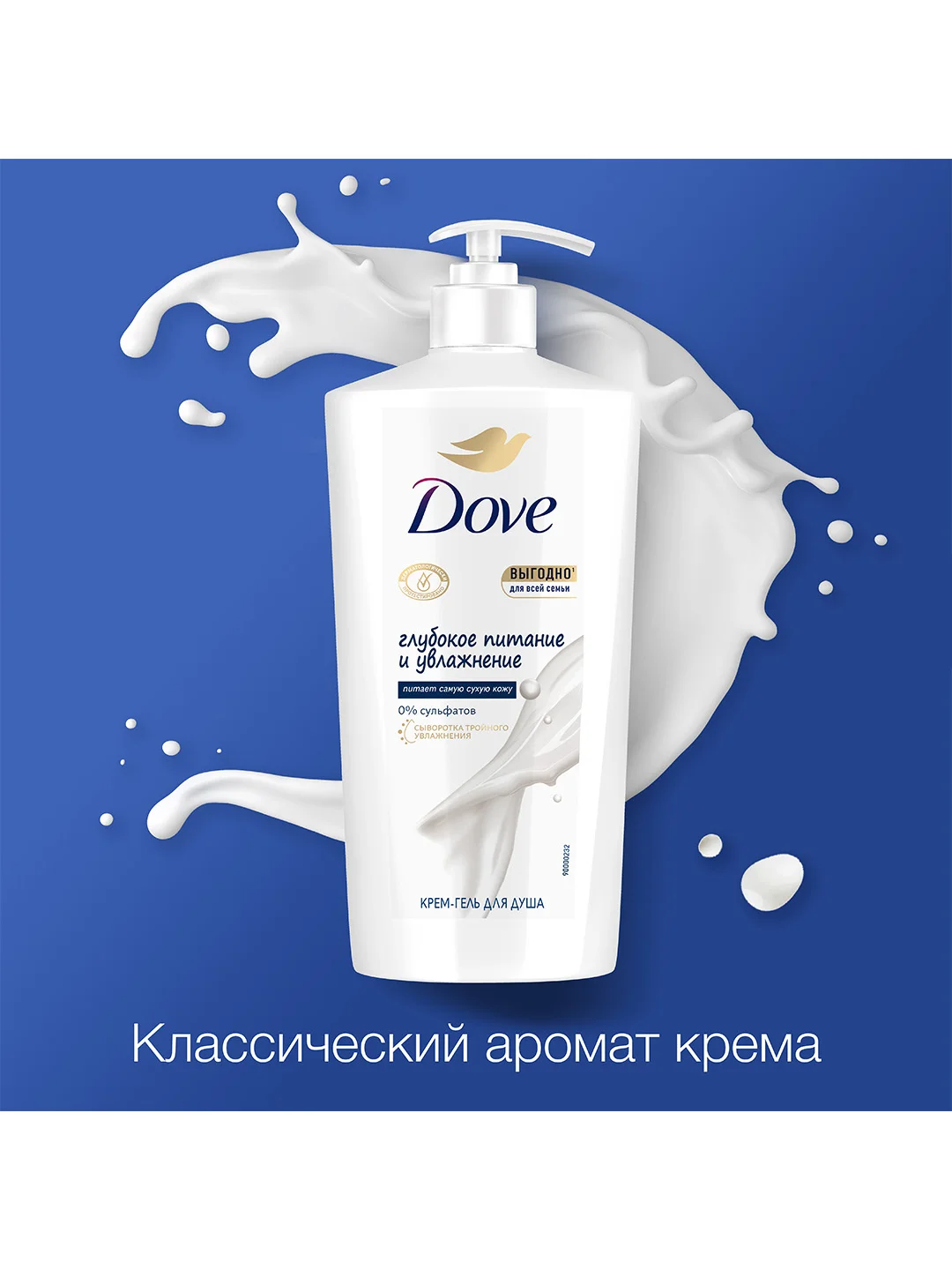 Крем-гель для душа Dove глубокое питание и увлажнение, 610 мл, 2 шт