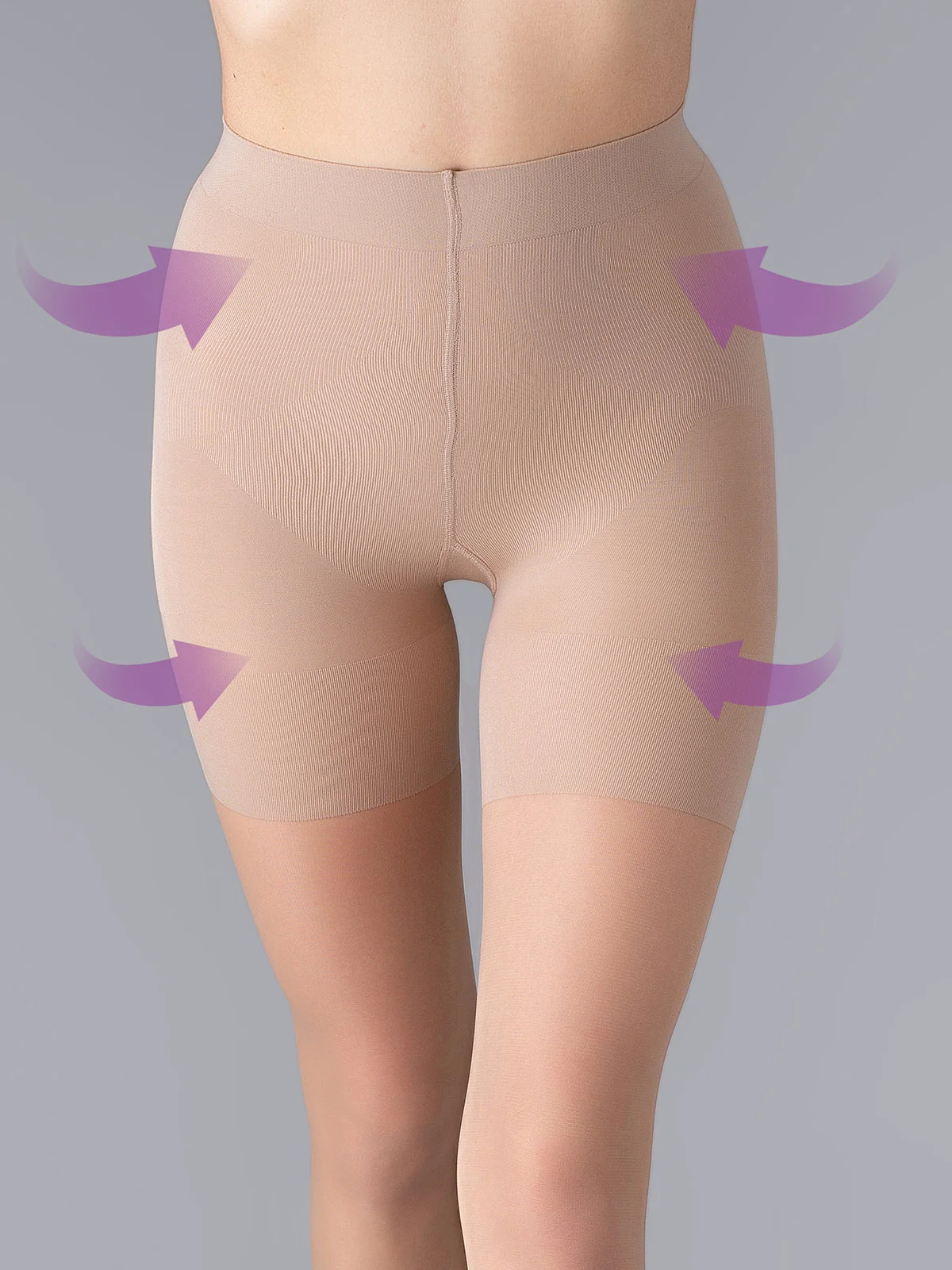 Карамельный колготки женские Giulia Effect Up 40 Comfort, корректирующие