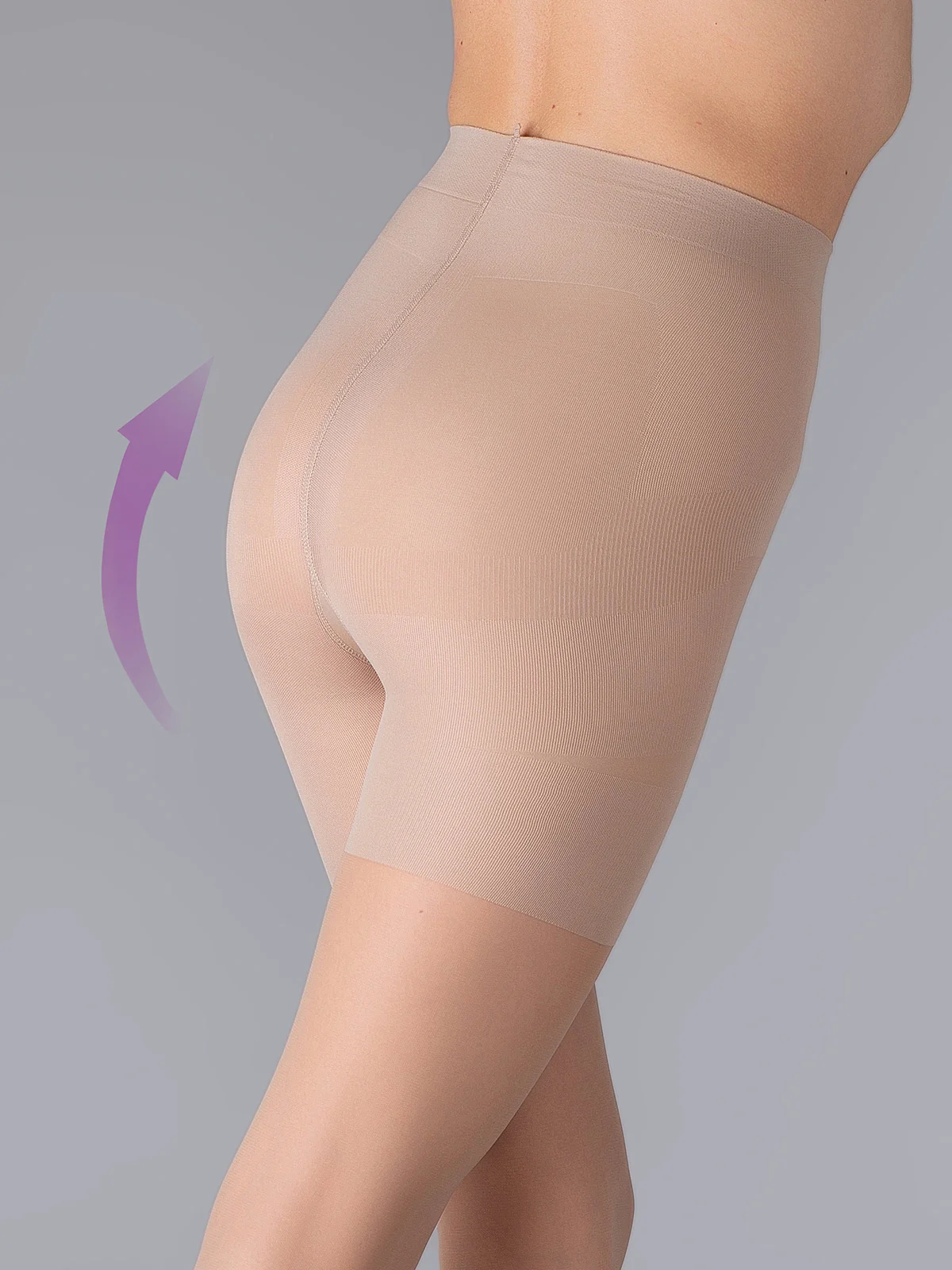 Карамельный колготки женские Giulia Effect Up 40 Comfort, корректирующие