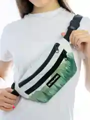 Фиолетовый сумка-бананка на пояс, большая, 3 кармана