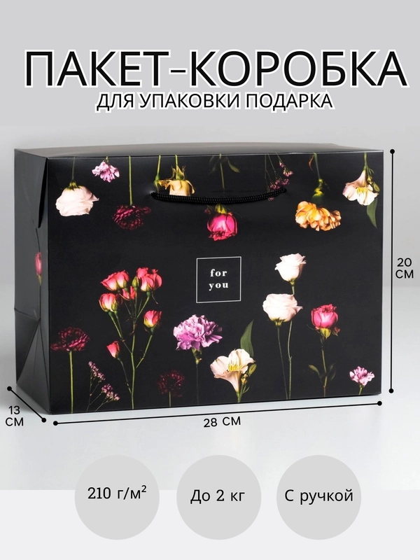 Подарочный пакет для новогоднего подарка, коробка