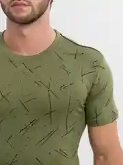 Зелёный хаки футболка мужская с принтом