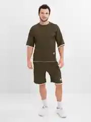 Хаки мужской костюм шорты с футболкой