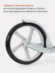 Серый самокат детский 2-х колесный Rant Element