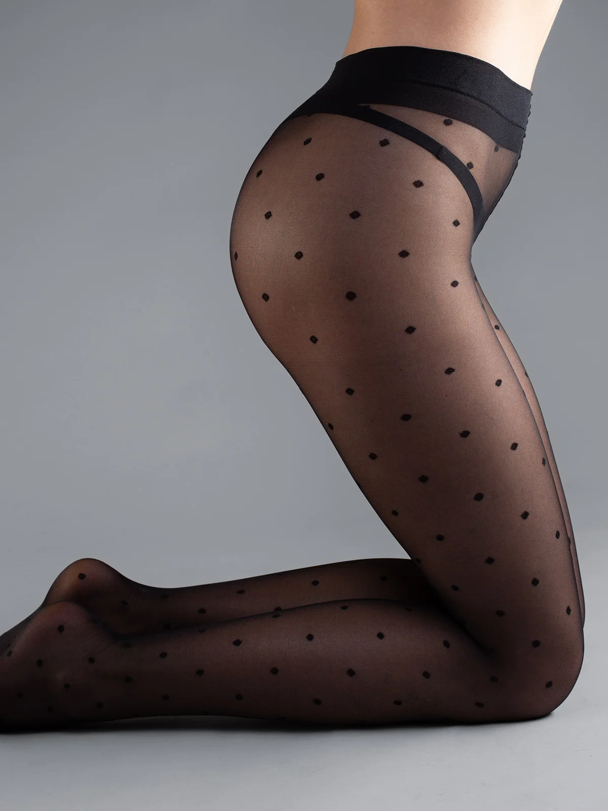 Черный колготки женские Giulia AMALIA DOTS 40