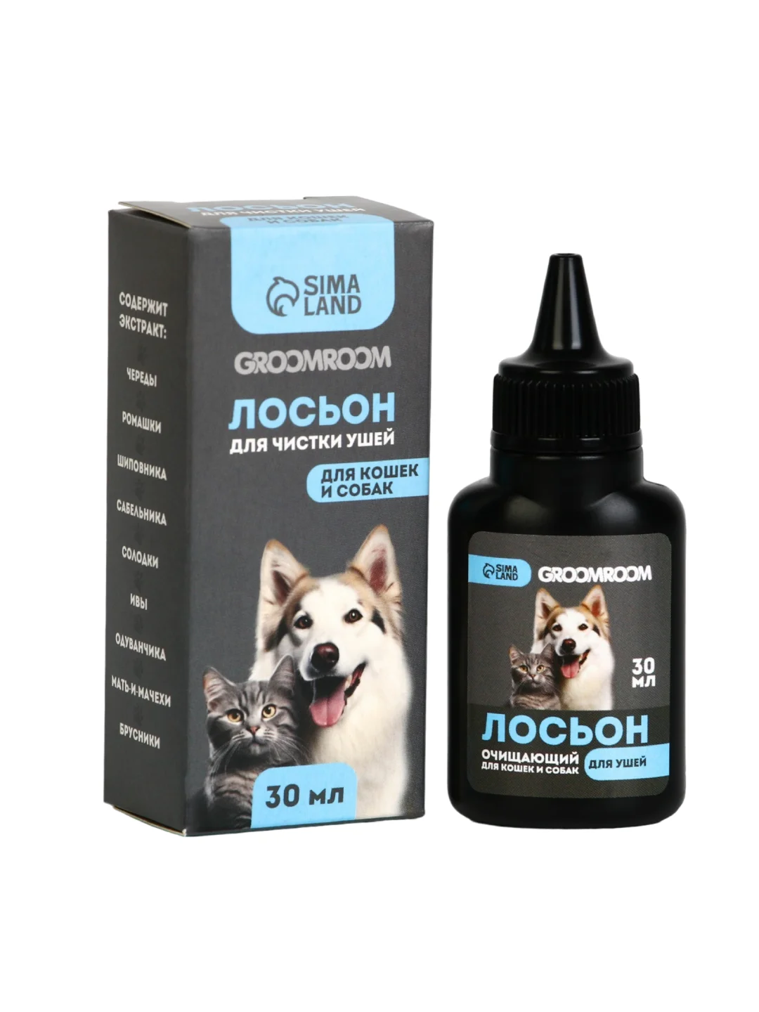 Лосьон для ушей Groomroom для кошек и собак, 30 мл