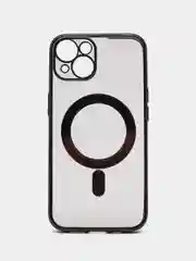 Черный силиконовый чехол MagSafe для iPhone 13