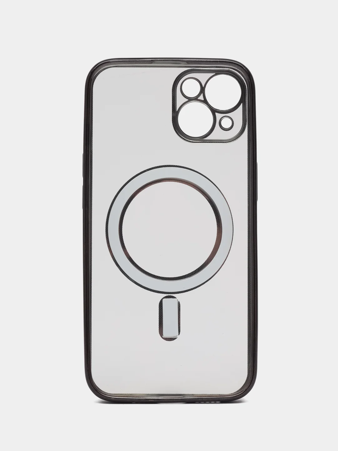 Черный силиконовый чехол MagSafe для iPhone 13