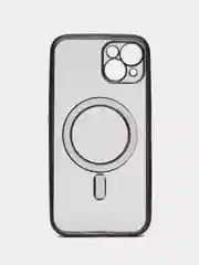 Черный силиконовый чехол MagSafe для iPhone 13