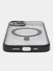 Черный силиконовый чехол MagSafe для iPhone 13