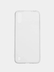 Чехол для Samsung A01, прозрачный силикон/пластик