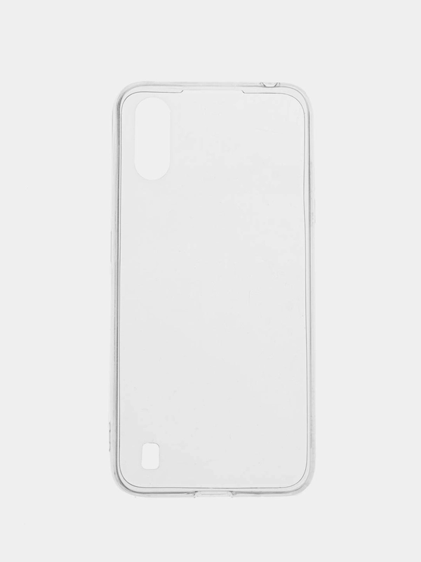 Чехол для Samsung A01, прозрачный силикон/пластик